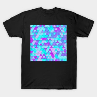 Teal Blue Triangle Tessellation T-Shirt